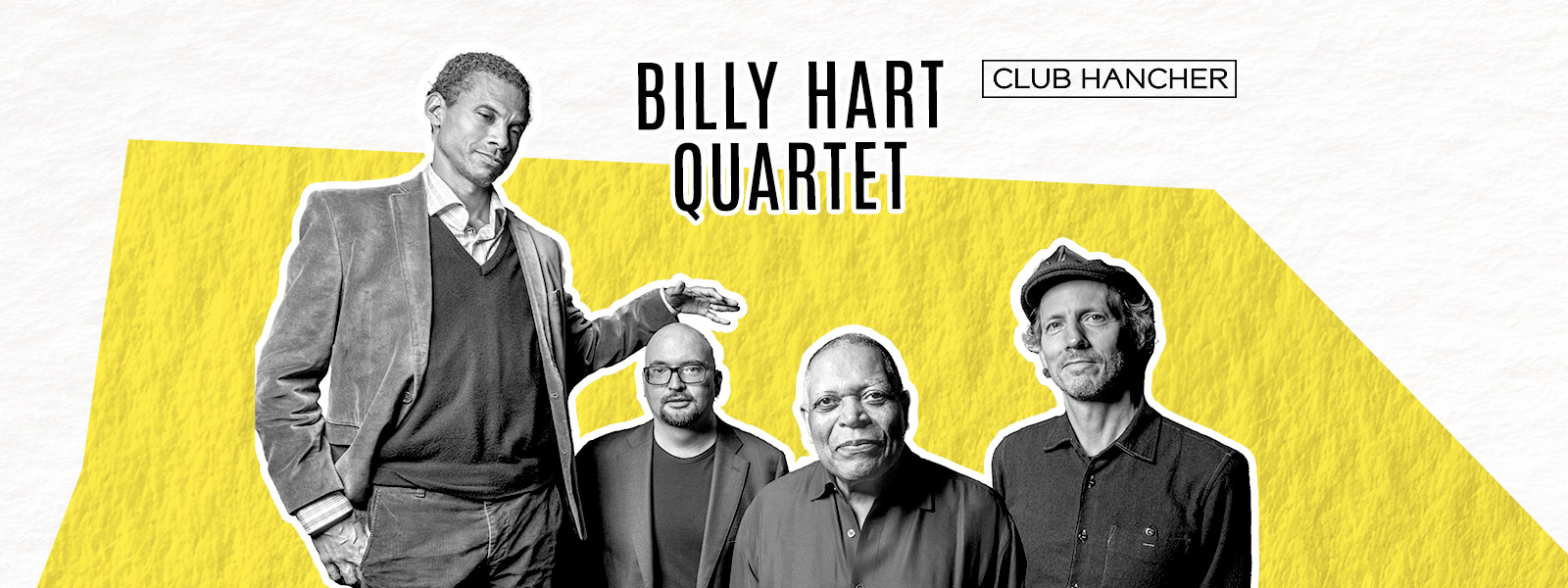 Black and white portrait of Billy Hart Quartet