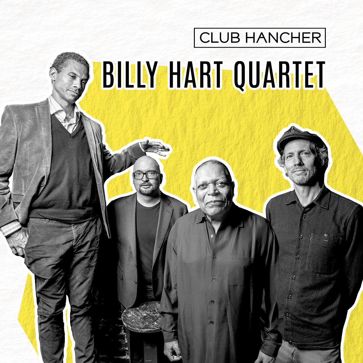 Black and white portrait of Billy Hart Quartet