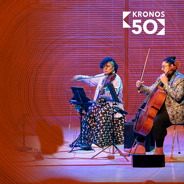 Kronos Quartet performing on stage