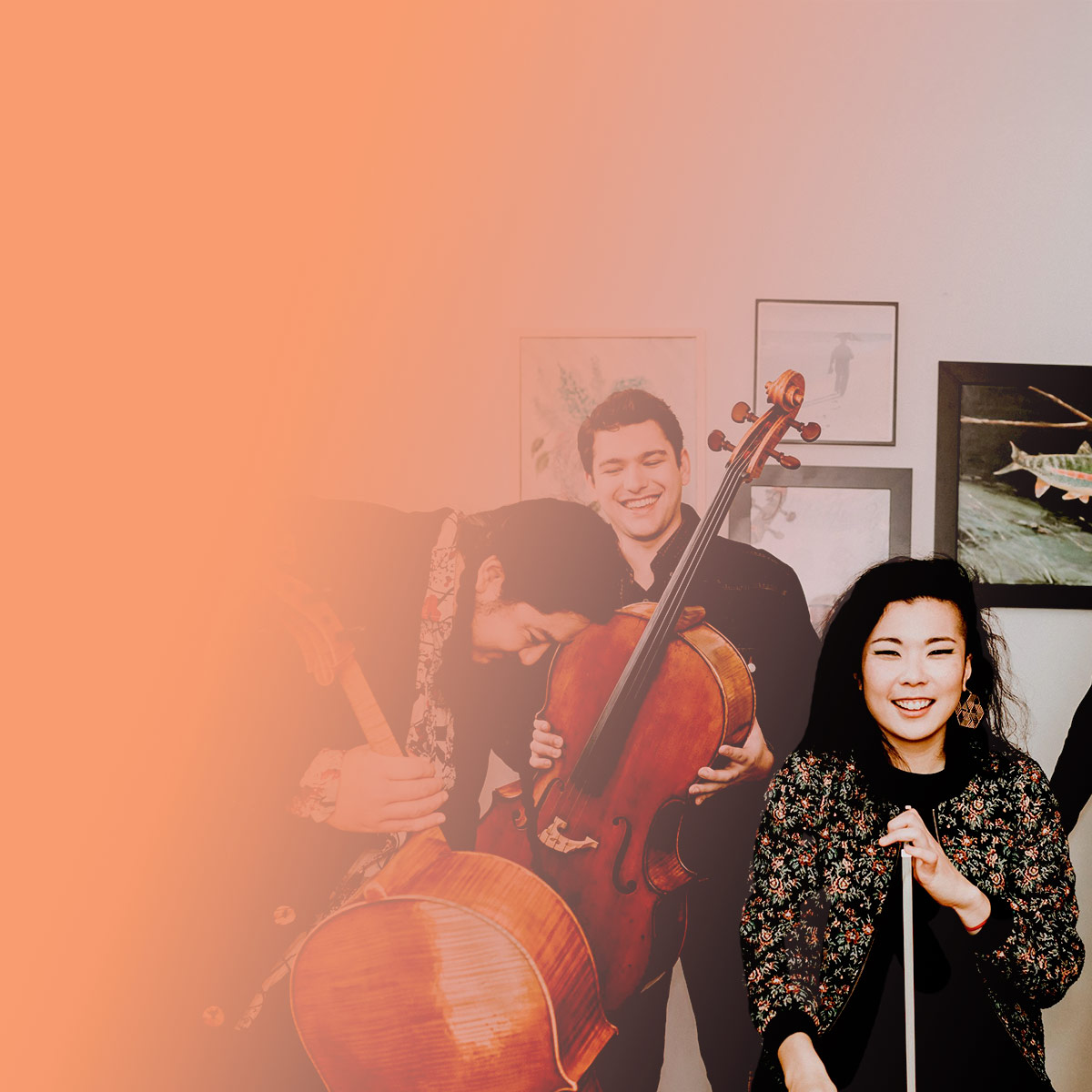 Owls quartet posing with their instruments