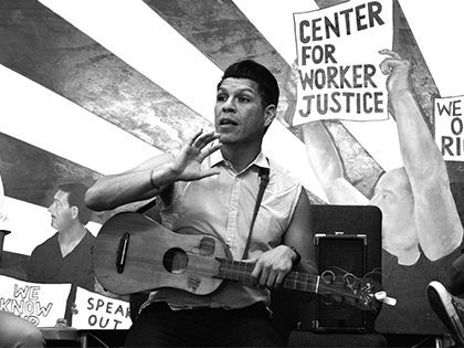 Las Cafeteras at the Center for Worker Justice in 2015 (Photo: Miriam Alarcon Avila)