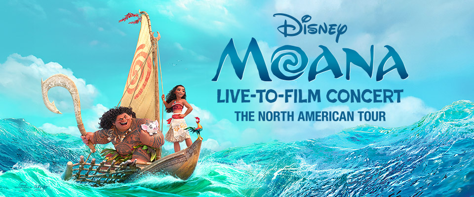 Disney's Moana: Moana and Maui standing inside an ocean wave