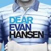 Dear Evan Hansen title on left, on right image of young man's torso with arm in a cast bent in front of him