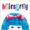 Top of Tracy Turnblad's blue hair with text Hairspray