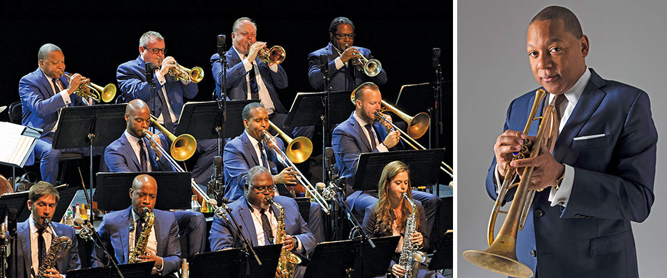 Jazz at Lincoln Center Orchestra with Wynton Marsalis Jazz at Lincoln Center Orchestra members playing brass instruments