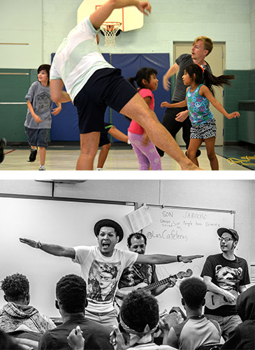 Lucky Plush at Horace Mann Elementary School, Las Cafeteras at City High School