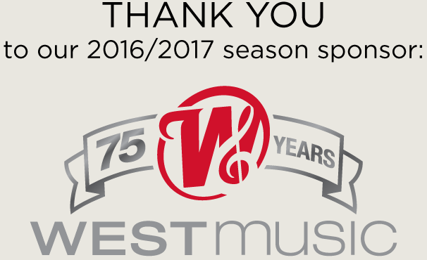 Thank you to our 2016/2017 season sponsor, West Music