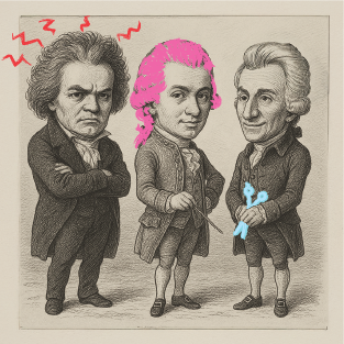 The Classical Style: An Opera of Sorts. The Classical Style: An Opera of Sorts. Drawing of three classical musicians