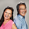 A portrait of cellist Yo-Yo Ma and pianist Kathryn Stott